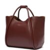 Max Mara curved-panel leather tote bag