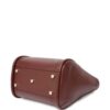 Max Mara curved-panel leather tote bag
