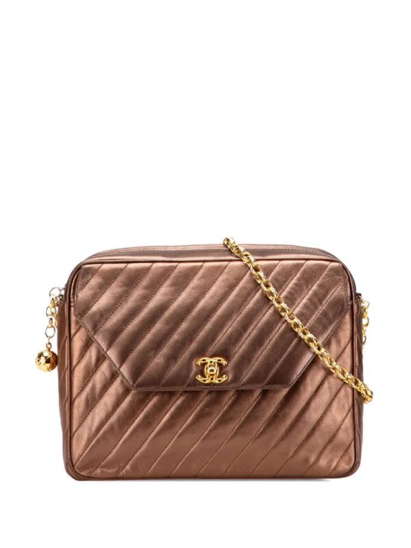 31640291_60934171_1000.jpg CHANEL - CC Diagonal Quilted Metallic Lambskin Camera Bag crossbody bag
