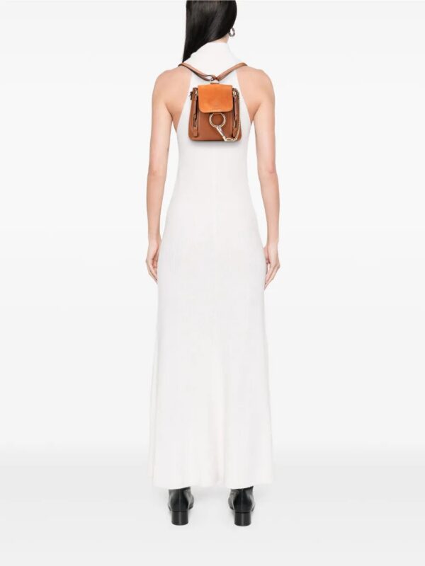 Chloé Mini Calfskin and Suede Faye backpack