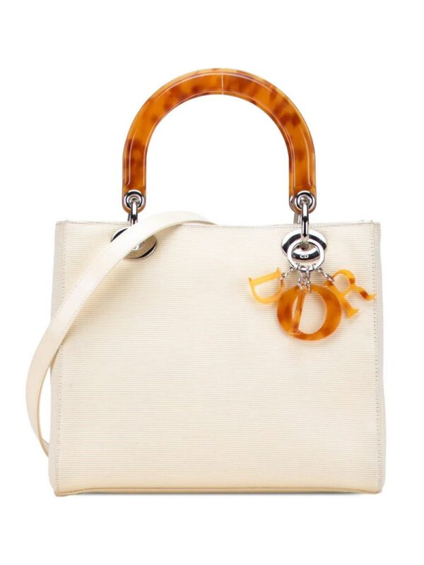 Christian Dior Medium Canvas Lady Dior satchel