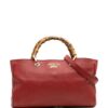 Gucci - Medium Calfskin Bamboo Shopper satchel