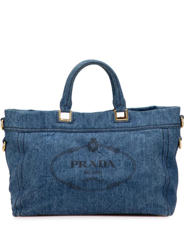 Prada - Denim Canapa Logo satchel