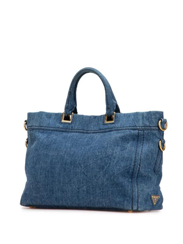 Prada - Denim Canapa Logo satchel