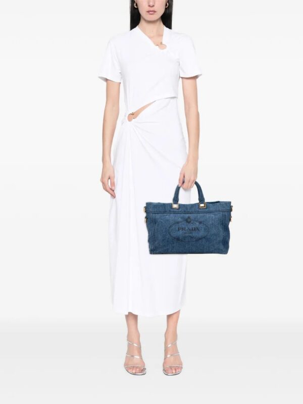 Prada - Denim Canapa Logo satchel
