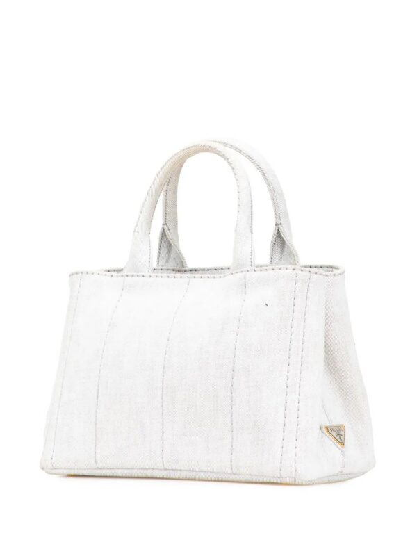 Prada - Small Denim Canapa Logo satchel