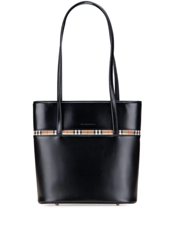 31648044_60966297_1000_bc35b4b5-531a-4076-995b-ff5331dd8a57.jpg Burberry - House Check Trimmed Leather shoulder bag