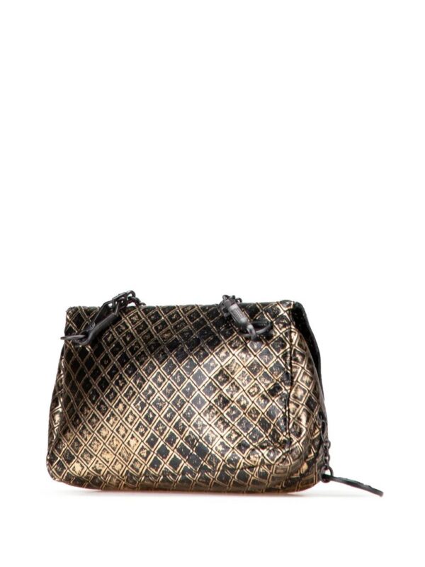 31648072_60966359_1000_c212b688-277d-468f-8371-0663bf5d66d7.jpg Bottega Veneta - Metallic Calfskin Intrecciomirage Chain Flap crossbody bag