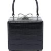 31667665_61004483_1000.jpg Self-Portrait mini crocodile-embossed bow tote bag