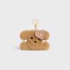 49J663GSH-19PI_1_FALL25_W.jpg CELINE TRIOMPHE POM-POM CHARM IN Embroidered Shearling and Calfskin