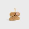 49J663GSH-19PI_2_FALL25_W.jpg CELINE TRIOMPHE POM-POM CHARM IN Embroidered Shearling and Calfskin
