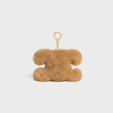 49J663GSH-19PI_3_FALL25_W.jpg CELINE TRIOMPHE POM-POM CHARM IN Embroidered Shearling and Calfskin