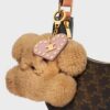 49J663GSH-19PI_4_FALL25_W.jpg CELINE TRIOMPHE POM-POM CHARM IN Embroidered Shearling and Calfskin