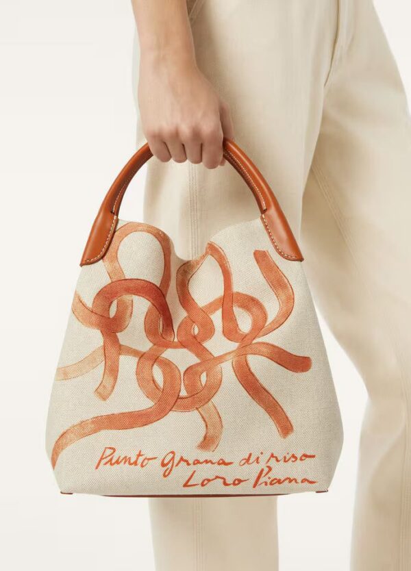 FAP5676_F6YA_MEDIUM_1.jpg Loro Piana Large Bale bag Cotton, Linen, Calfskin