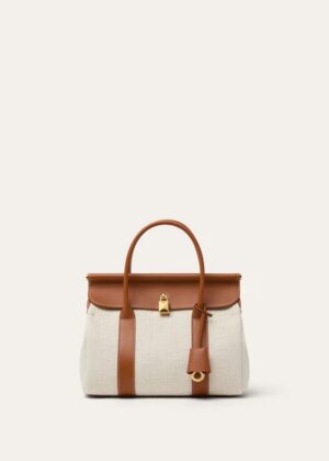 FAP7611_B567_MEDIUM_f6d4a987-a1d5-4740-aa8d-b943b686e7c0.jpg Loro Piana Loom bag L25 Cotton, Calfskin