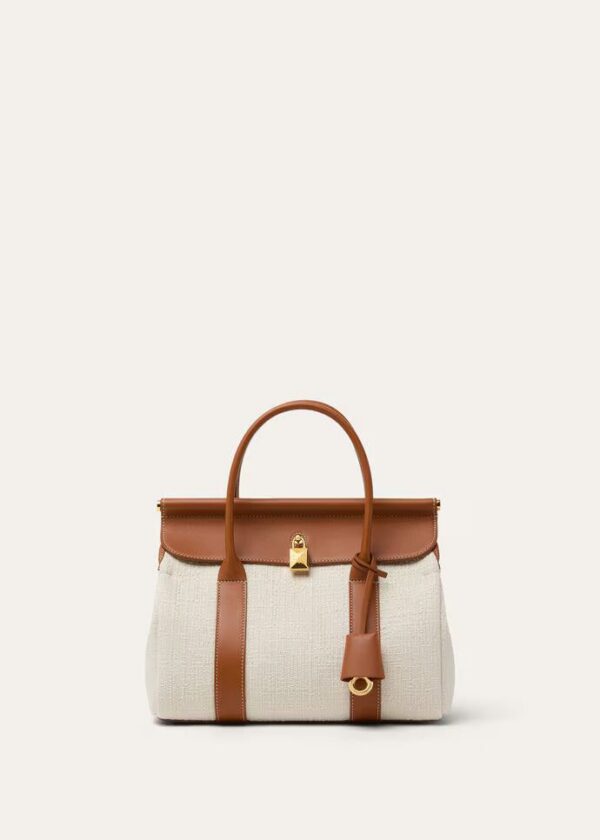 FAP7611_B567_MEDIUM_f6d4a987-a1d5-4740-aa8d-b943b686e7c0.jpg Loro Piana Loom bag L25 Cotton, Calfskin