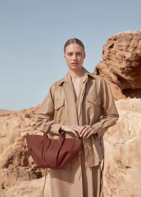 Polène Cyme Mini Edition Textured Cognac