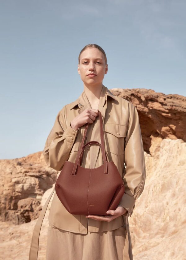 Polène Cyme Mini Edition Textured Cognac