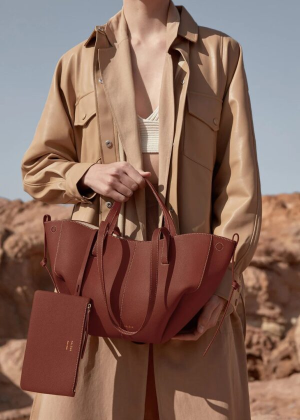 Polène Cyme Mini Edition Textured Cognac