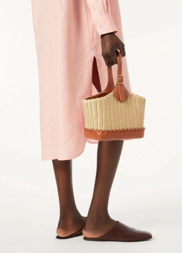 aa.jpg Loro Piana Bobbin Bucket bag wicker Wicker