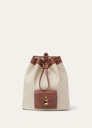 asdasd_98c978f7-6663-4bd9-8580-f5b7f1427ab9.jpg Loro Piana Extra Drawstring backpack L27 Cotton, Linen