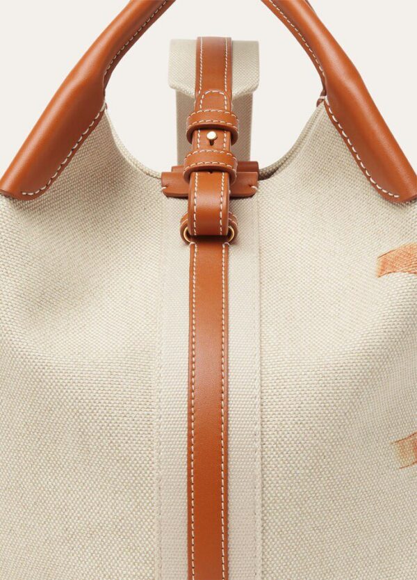 d_0ba7631b-b3e0-48b9-adc7-4986bbca6568.jpg Loro Piana Large Bale bag Cotton, Linen, Calfskin