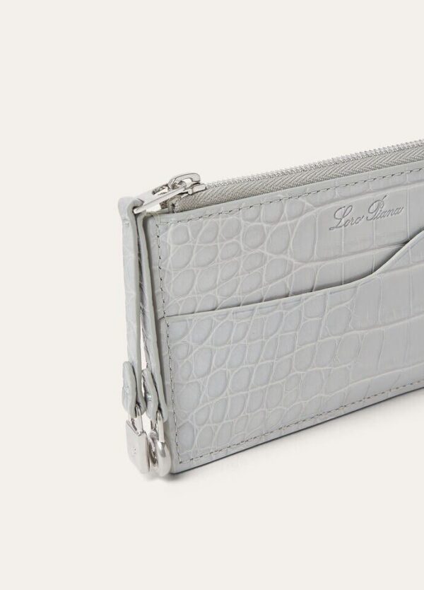 Loro Piana Extra Zip Pouch Alligator Leather