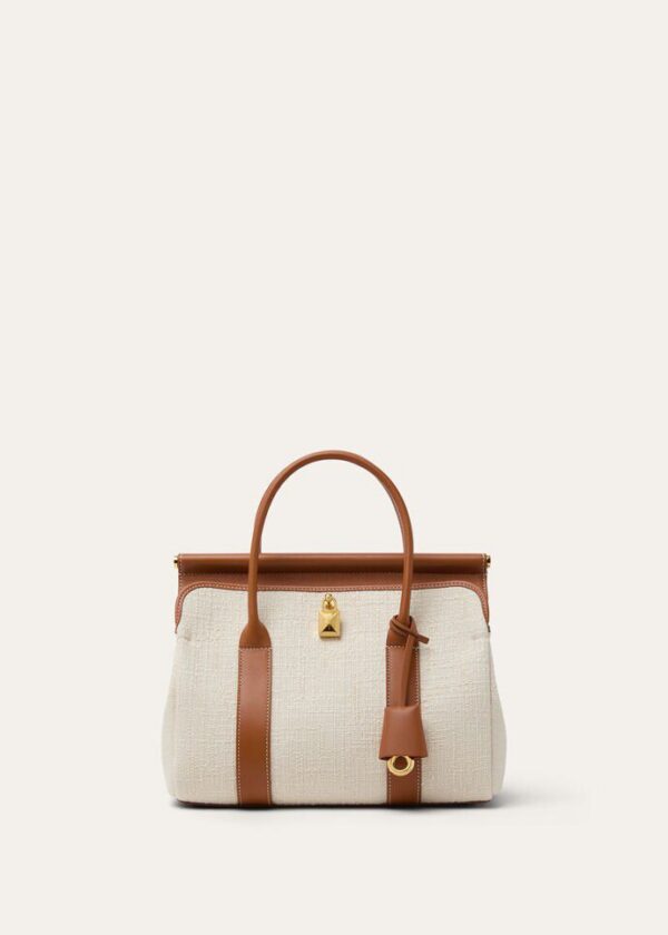 eeeee.jpg Loro Piana Loom bag L25 Cotton, Calfskin
