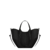 packshot-front_cyme-mini-noir-coutures-ecru-grain.png Polène Cyme Mini Edition Textured Black with Ecru Stitching