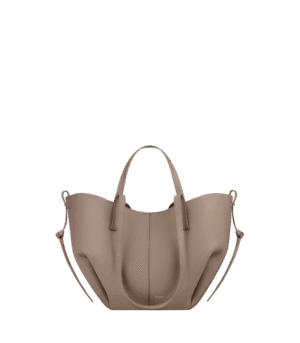 packshot-front_cyme-mini-taupe-grain.png Polène Cyme Mini Edition Textured Taupe