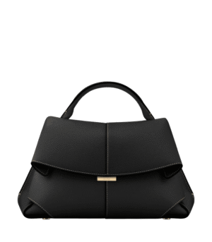 packshot-front_daily-bag-noir.png Polène Mokki Edition Textured Black