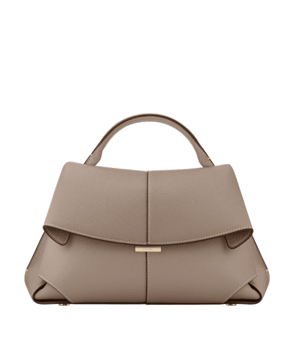 packshot-front_daily-bag-taupe.png Polène Mokki Edition Textured Taupe