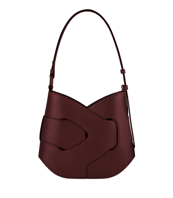 packshot-front_nodde-hobo-cremisi.png Polène Nodde Hobo Edition Smooth Black Cherry