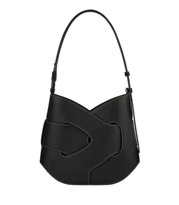 packshot-front_nodde-hobo-noir.png Polène Nodde Hobo Edition Smooth Black