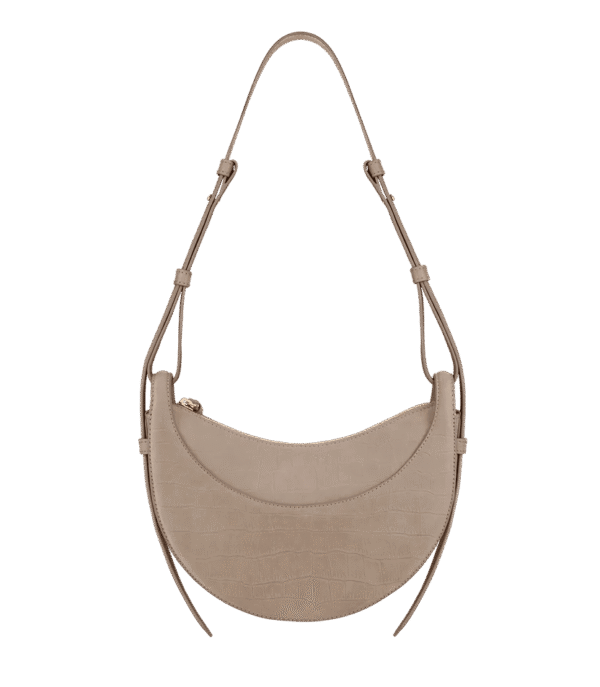 packshot-front_numero-dix-taupe-croco-nubuck.png Polène Numéro Dix Edition Crocodile Nubuck Taupe