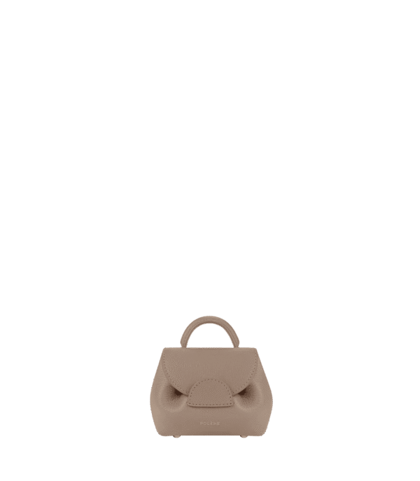 packshot-front_numero-un-micro-taupe-grain.png Polène Numéro Un Micro Edition Textured Taupe