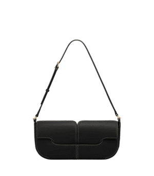 packshot-front_osmo-noir.png Polène Osmo Edition Smooth Black with Ecru Stitching