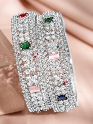 rubans-rhodium-plated-multicolor-cubic-zirconia-studded-premium-bangles-bangles-bracelets-1127509958.jpg Rubans Rhodium-Plated Multicolor Cubic Zirconia Studded Premium Bangles