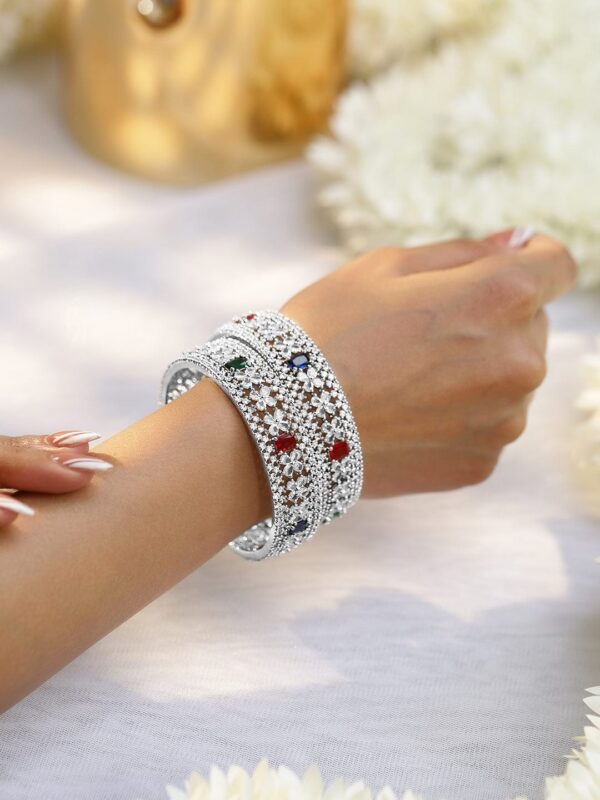 rubans-rhodium-plated-multicolor-cubic-zirconia-studded-premium-bangles-bangles-bracelets-1127509960.jpg Rubans Rhodium-Plated Multicolor Cubic Zirconia Studded Premium Bangles