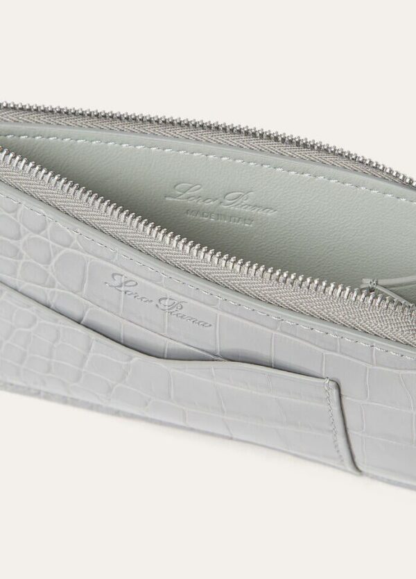 Loro Piana Extra Zip Pouch Alligator Leather