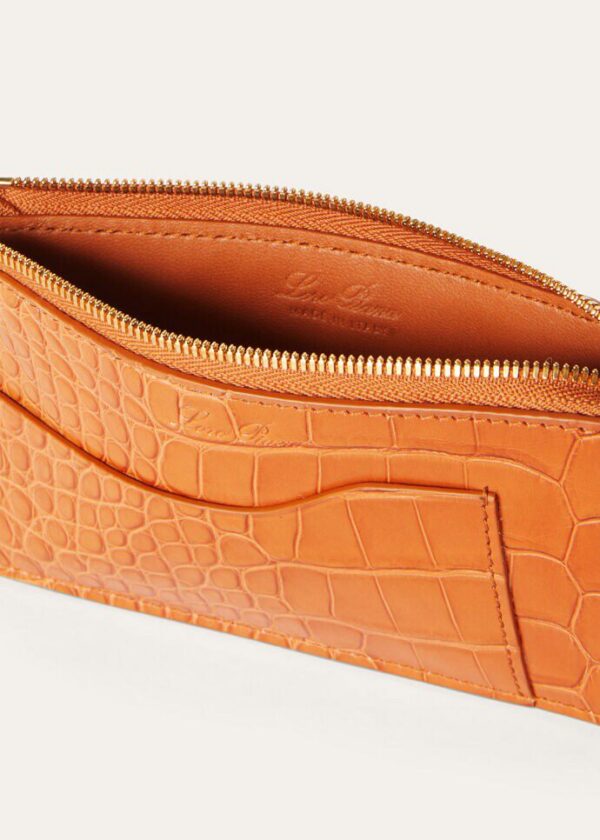 Loro Piana Extra Zip Pouch Alligator Leather