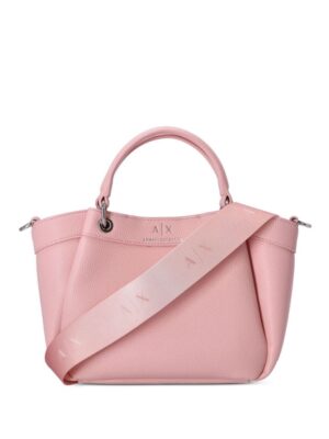 22015229_52245379_1000.jpg Armani Exchange logo-strap pebbled tote bag