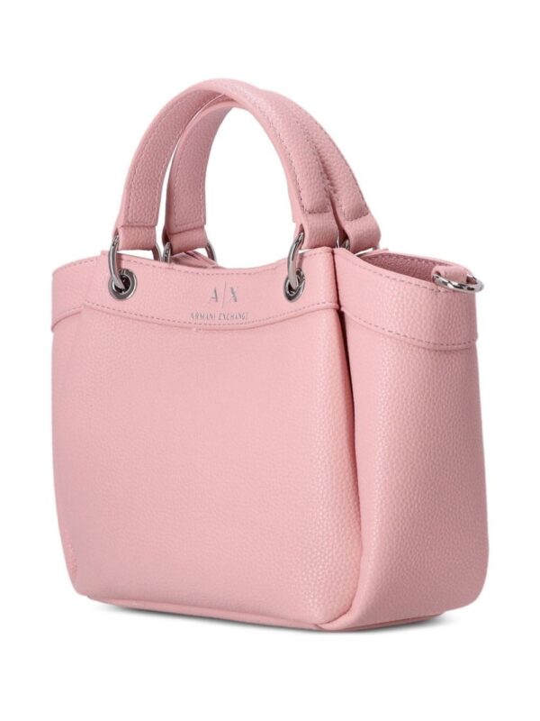 22015229_52245380_1000.jpg Armani Exchange logo-strap pebbled tote bag
