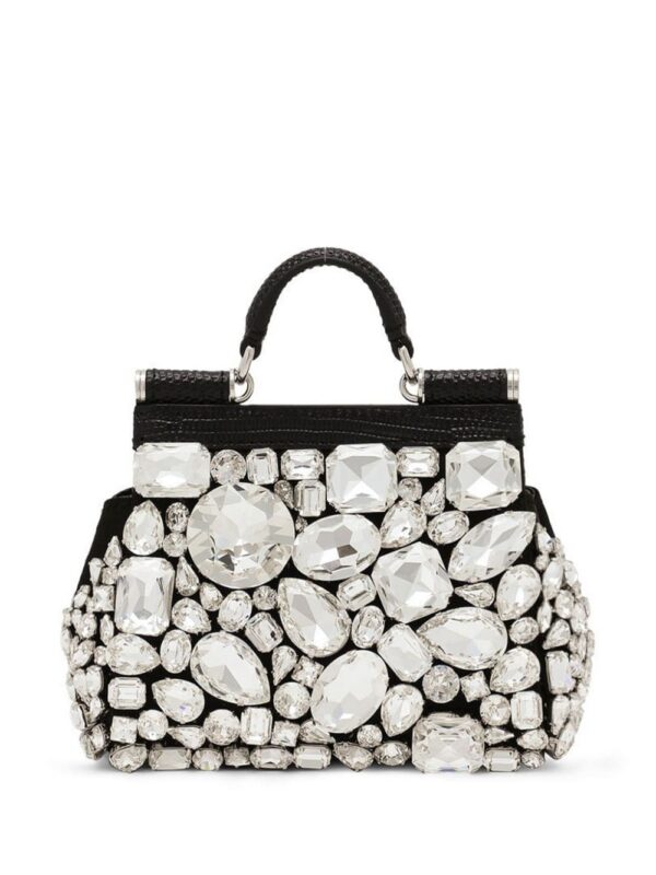 22017203_51969147_1000.jpg Dolce & Gabbana mini Sicily crystal-embellished tote bag