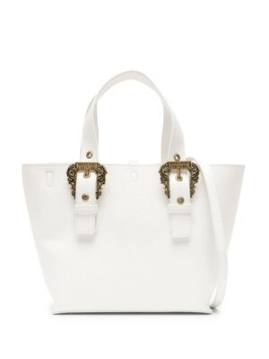 22028210_51943075_1000.jpg Versace Jeans Couture Baroque-buckle grain-texture tote bag