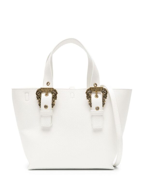 22028210_51943075_1000.jpg Versace Jeans Couture Baroque-buckle grain-texture tote bag