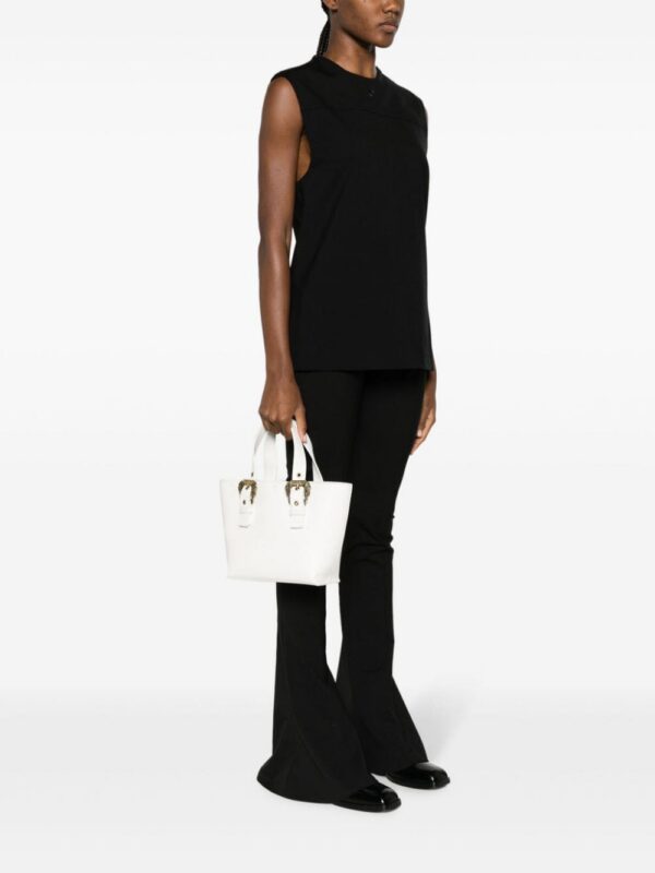 22028210_51943078_1000.jpg Versace Jeans Couture Baroque-buckle grain-texture tote bag