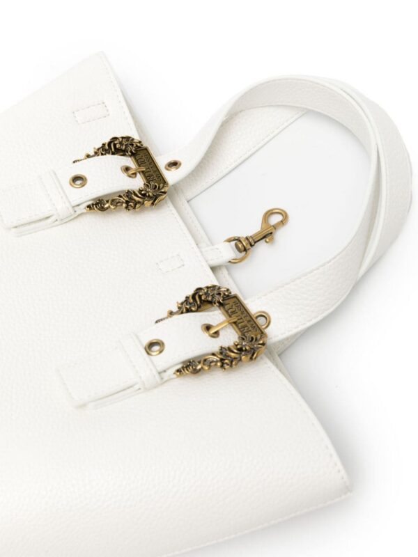 22028210_51943080_1000.jpg Versace Jeans Couture Baroque-buckle grain-texture tote bag