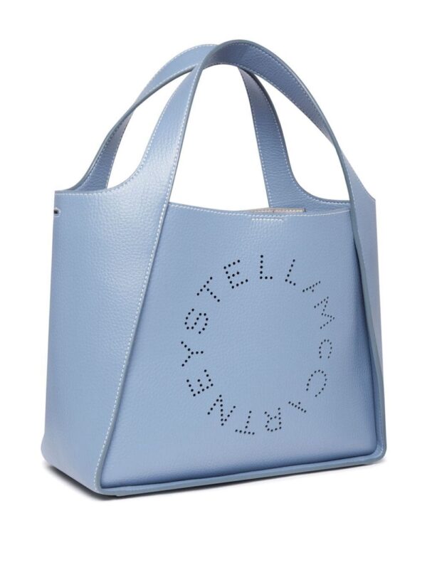 Stella McCartney logo-perforated faux-leather tote bag