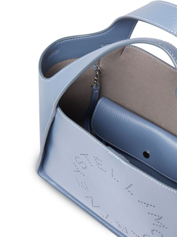 Stella McCartney logo-perforated faux-leather tote bag